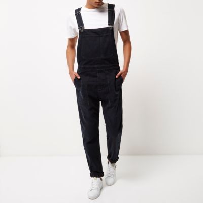 Black cuffed dungarees